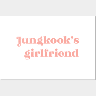 BTS Jungkook's girlfriend soft pink text Posters and Art